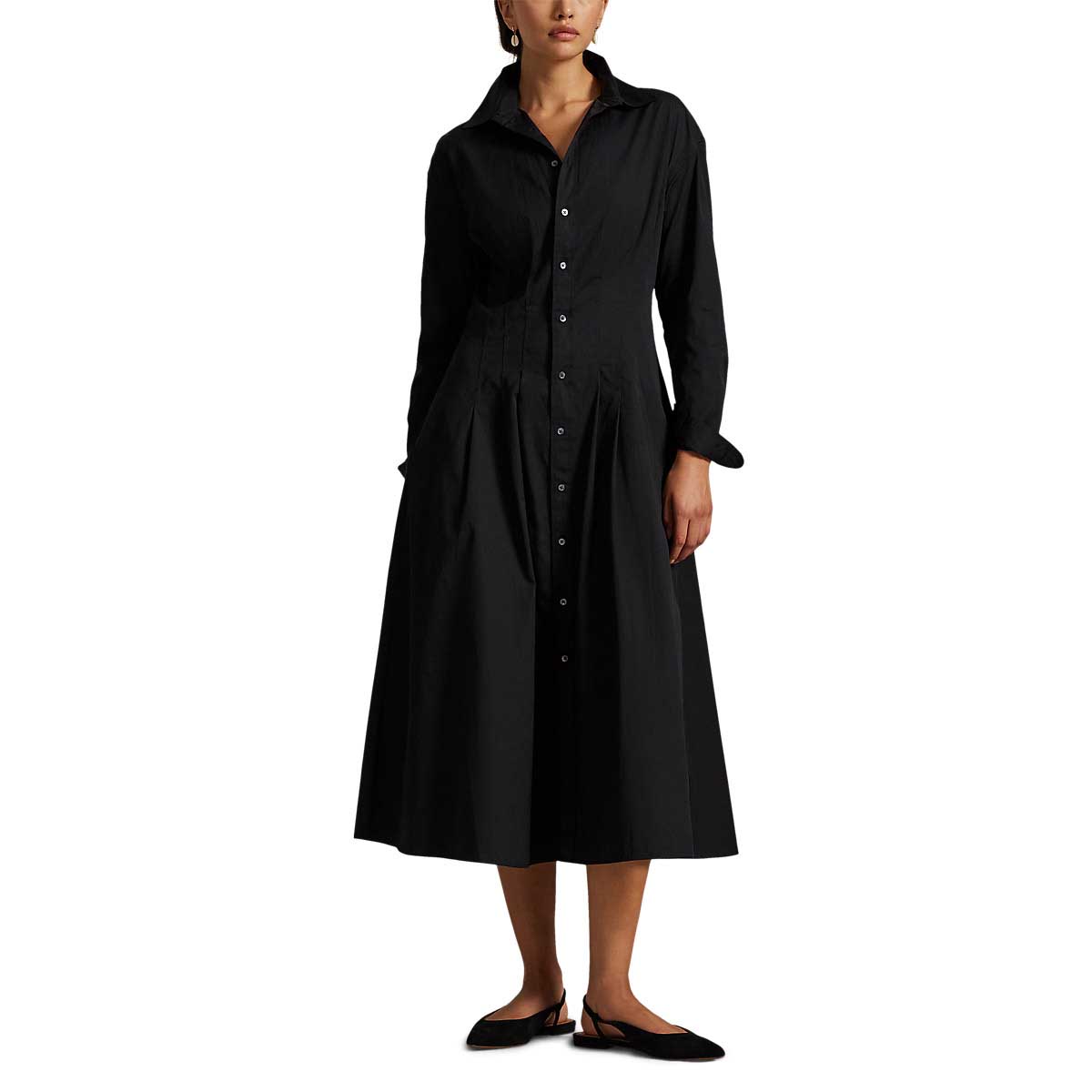 Polo Ralph Lauren Pleated Cotton Shirtdress